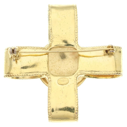Chanel CC Logo Cross Ribbon Brooch — view 2