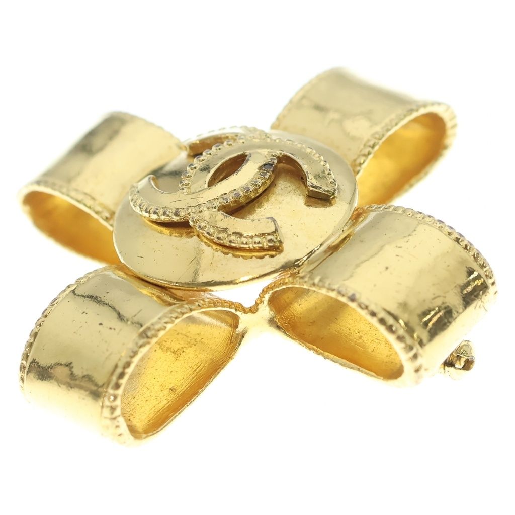Chanel CC Logo Cross Ribbon Brooch — view 5