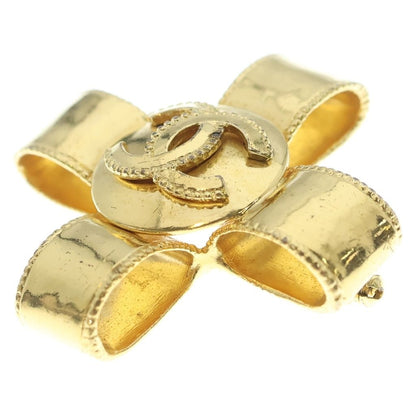 Chanel CC Logo Cross Ribbon Brooch — view 5