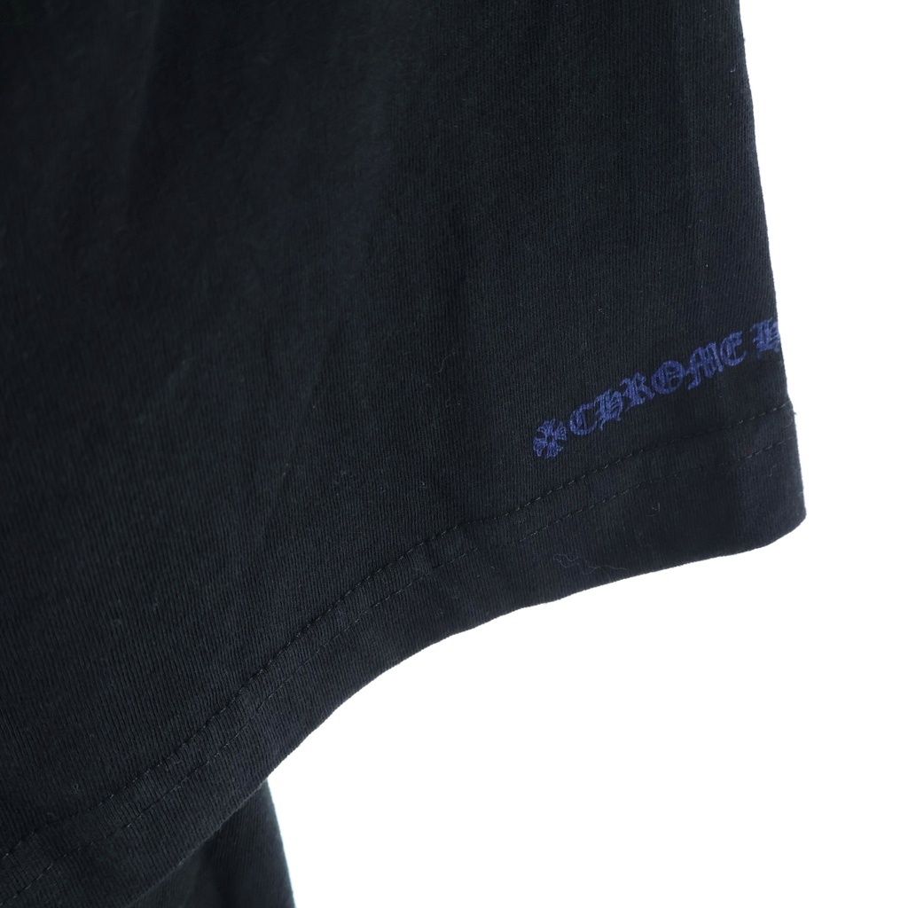 Chrome Hearts CH T-shrt 1 Neck Logo Print T-Shirt Black Blue — view 5