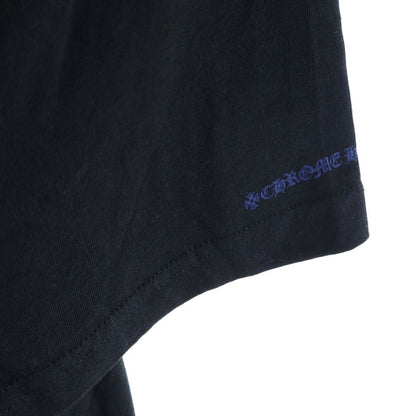 Chrome Hearts CH T-shrt 1 Neck Logo Print T-Shirt Black Blue — view 5
