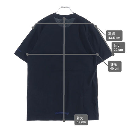 Chrome Hearts CH T-shrt 1 Neck Logo Print T-Shirt Black Blue — view 9