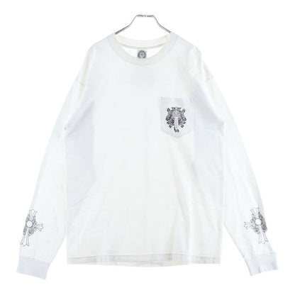 Chrome Hearts Vintage L S Tee Sleeve CH Cross Back Horse Shoe Print Long T-Shirt