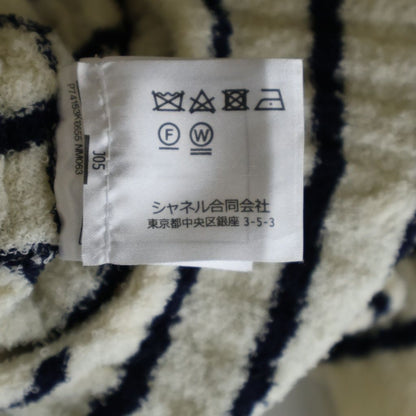 Chanel CC Logo Border Wool Knit Dress Black White — view 8