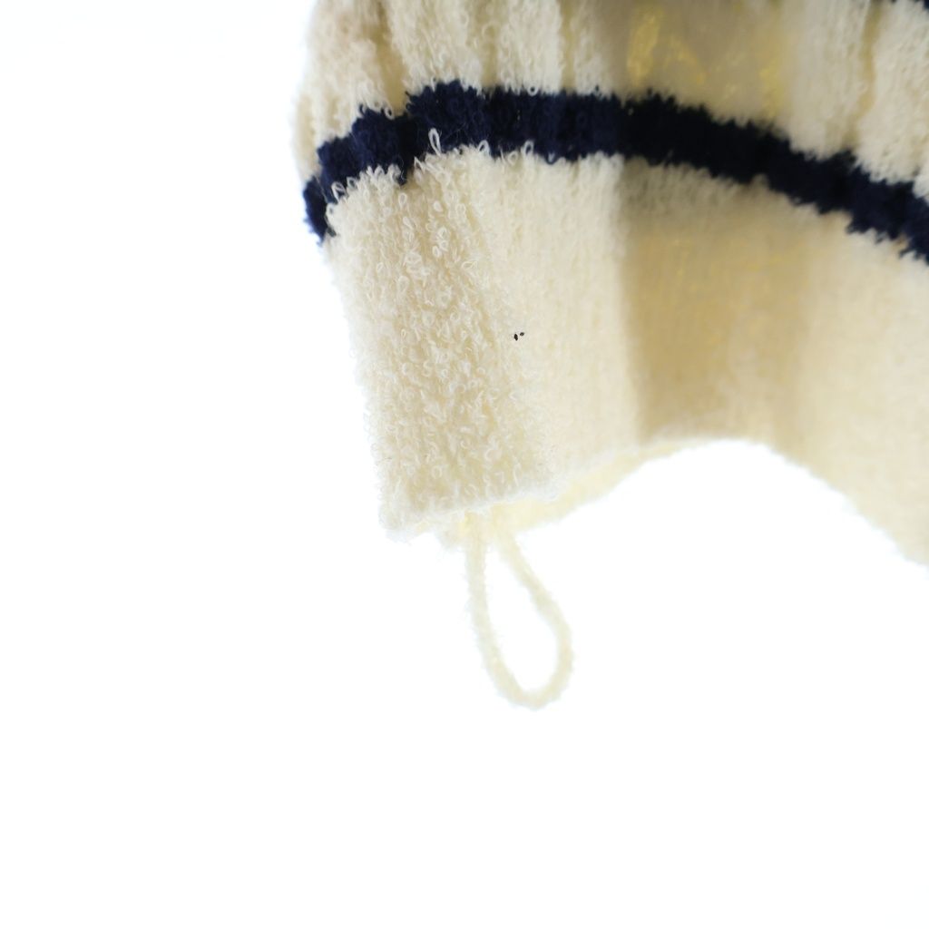 Chanel CC Logo Border Wool Knit Dress Black White — view 4