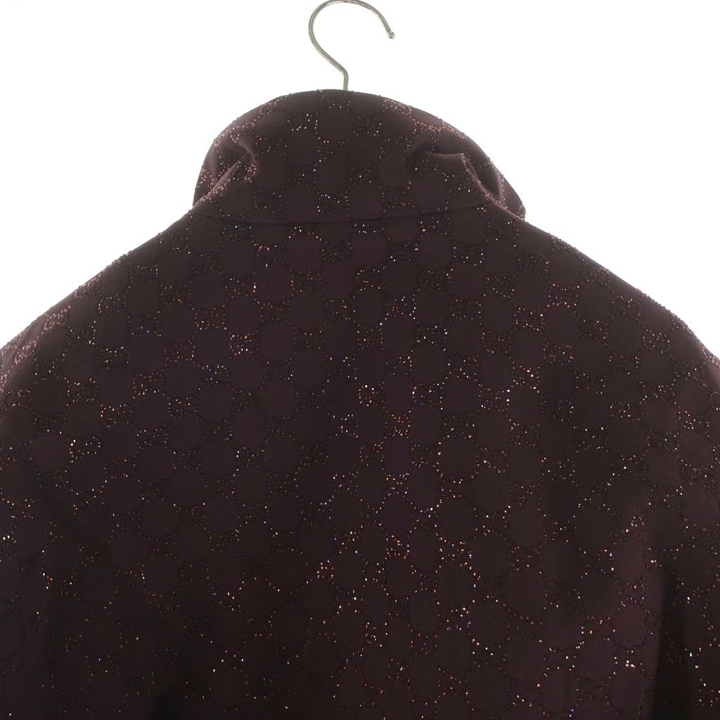 Gucci GG Fabric Padded Jacket Sequin Allover Zip Up Bordeaux — view 4