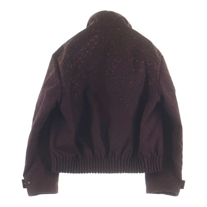 Gucci GG Fabric Padded Jacket Sequin Allover Zip Up Bordeaux — view 2