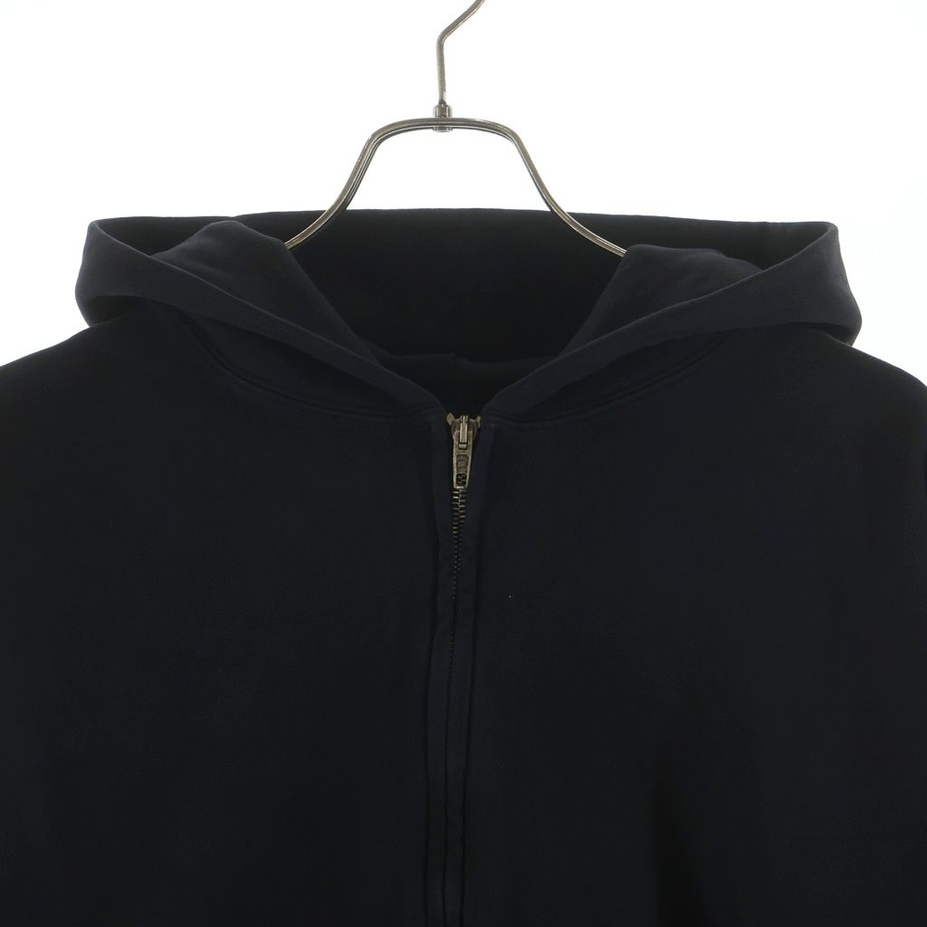 Balenciaga Vntage Small Zip Up Hoodie Distressed Black — view 3