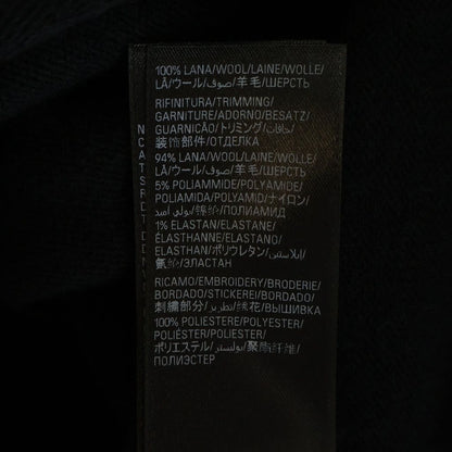Balenciaga Garde Robe Logo Knit Embroidery Crew Neck Long Sleeve Sweater Black — view 7