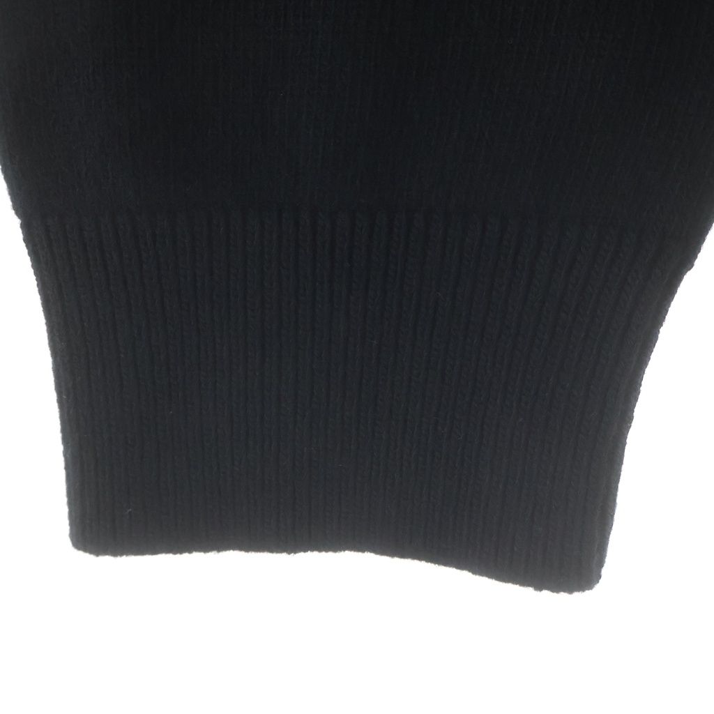Balenciaga Garde Robe Logo Knit Embroidery Crew Neck Long Sleeve Sweater Black — view 5