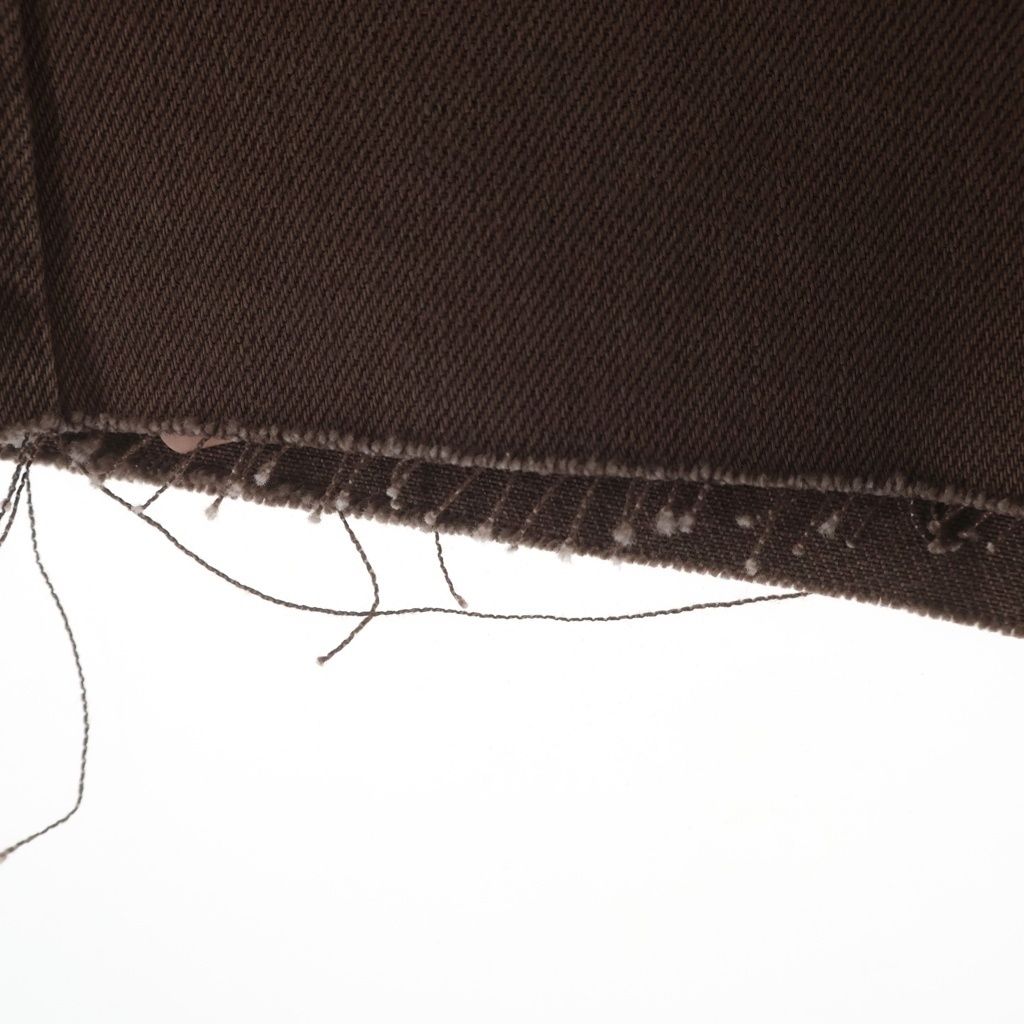 Miu Miu Cutoff Bermuda Denim Short Pants Brown — view 4