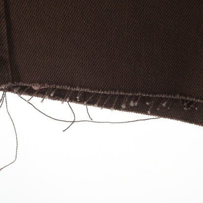 Miu Miu Cutoff Bermuda Denim Short Pants Brown — view 4