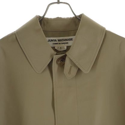 Versace Comme Des Garcons Back Wild Baroque Scarf Long Coat Beige — view 3