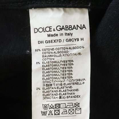Dolce & Gabbana Back Print Button Up Denim Shirt Black — view 7