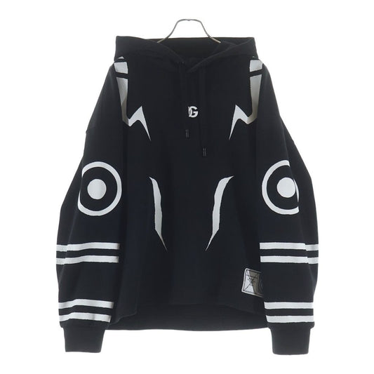 Dolce & Gabbana Jujutsu Kaisen Front Logo Motif Pullover Sweatshirt Hoodie Black