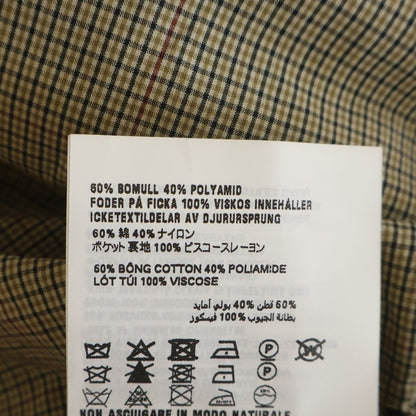 Miu Miu Plaid Front Logo Button Jacket Beige — view 7