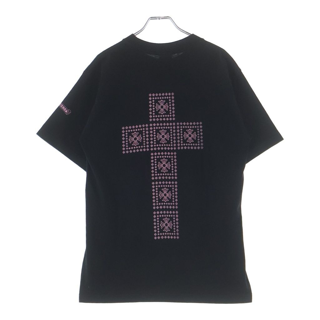 Chrome Hearts CH T-shrt 1 CH Frame Cross Print Short Sleeve T-Shirt Pink Black — view 2