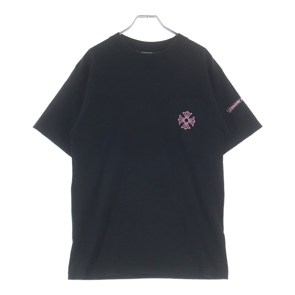 Chrome Hearts CH T-shrt 1 CH Frame Cross Print Short Sleeve T-Shirt Pink Black