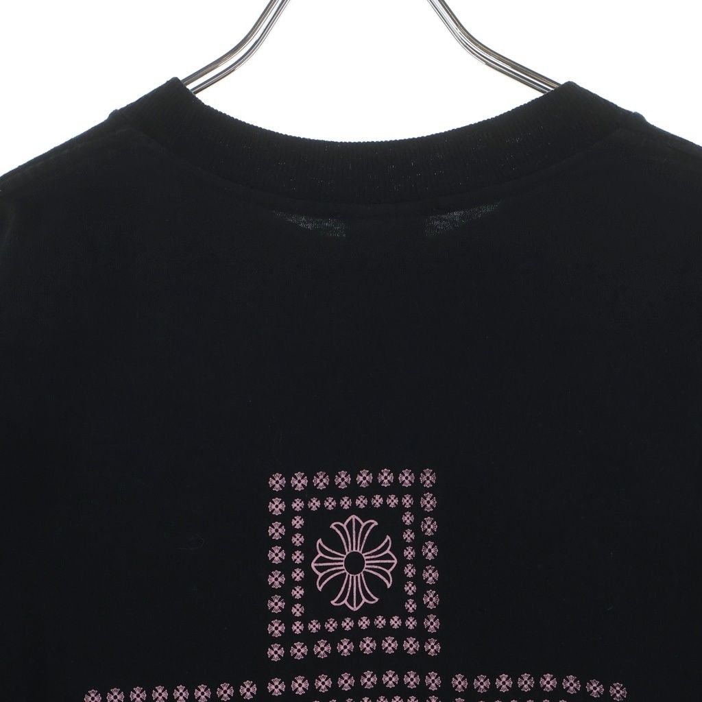 Chrome Hearts CH T-shrt 1 CH Frame Cross Print Short Sleeve T-Shirt Pink Black — view 4