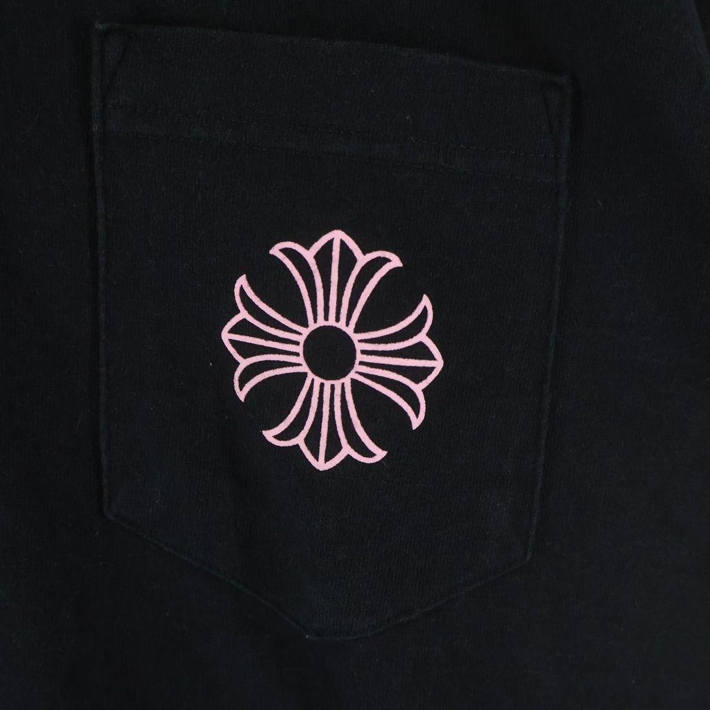 Chrome Hearts CH T-shrt 1 CH Frame Cross Print Short Sleeve T-Shirt Pink Black — view 5