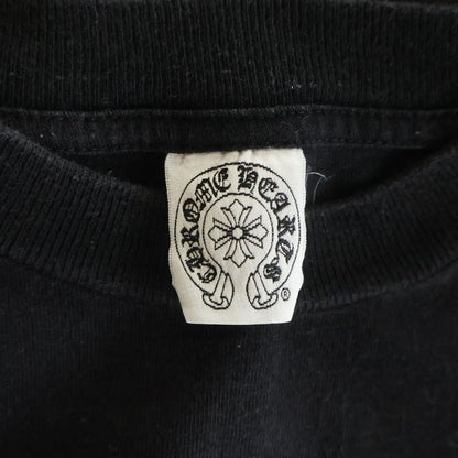 Chrome Hearts Scroll Label T-Shirt Print Crew Neck Pocket Short Sleeve Black — view 6