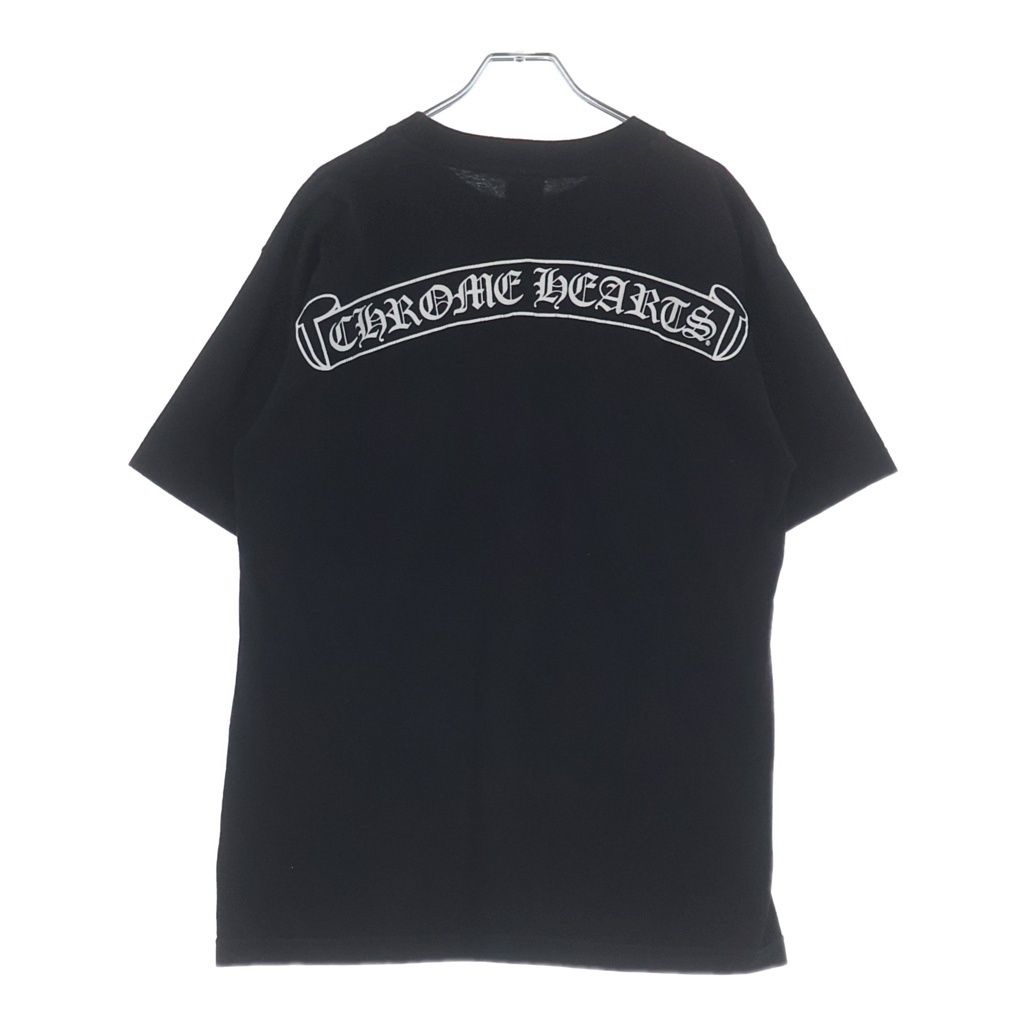 Chrome Hearts Scroll Label T-Shirt Print Crew Neck Pocket Short Sleeve Black — view 2