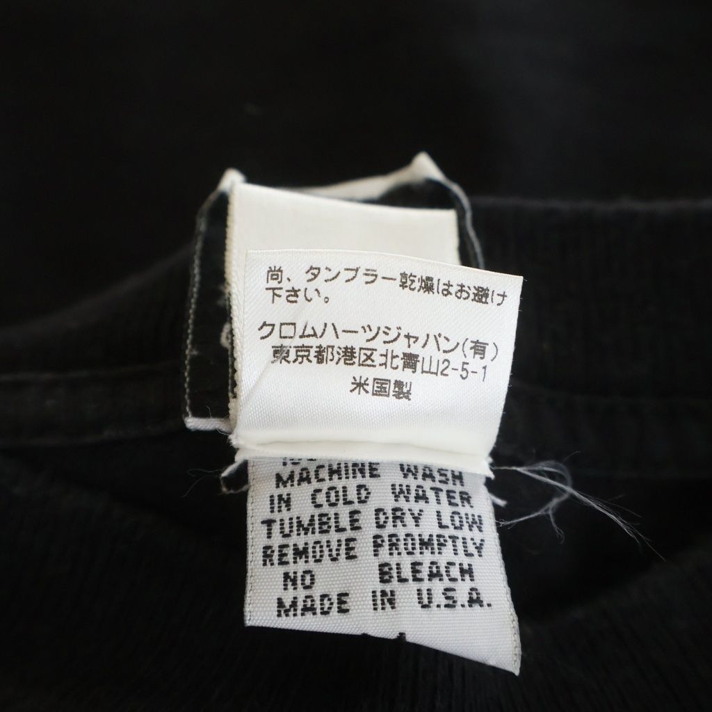 Chrome Hearts Scroll Label T-Shirt Print Crew Neck Pocket Short Sleeve Black — view 8