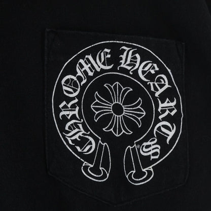 Chrome Hearts Scroll Label T-Shirt Print Crew Neck Pocket Short Sleeve Black — view 4