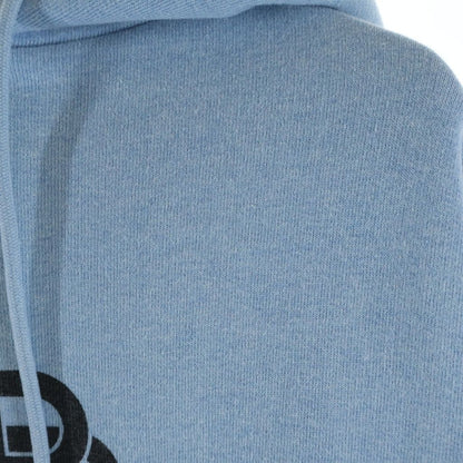 Balenciaga BB Logo Print Pullover Hoodie Blue — view 3