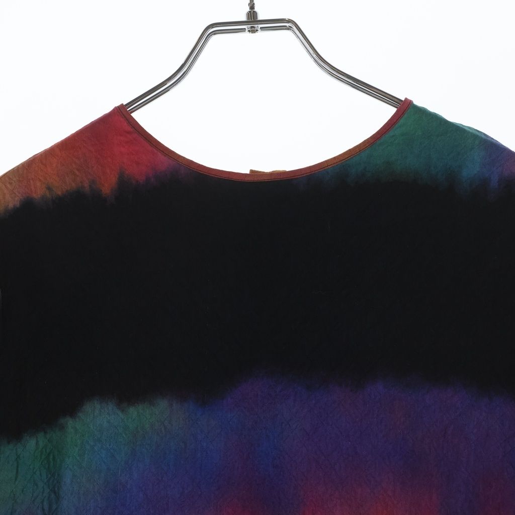 Chanel Top Short Sleeve Black Red Green Blue Silk 34 — view 3