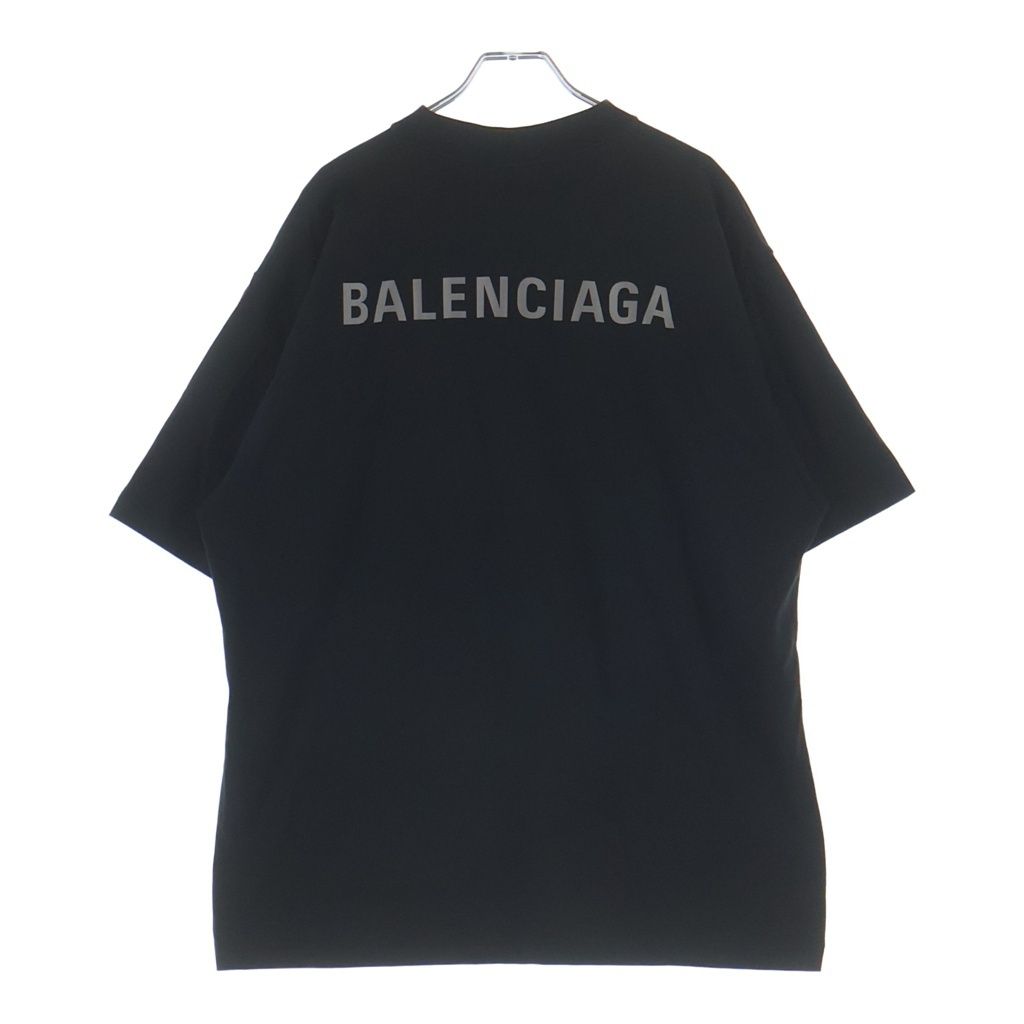 Balenciaga Medium Fit Tee Double Sided Logo Print Crew Neck Short Sleeve — view 2
