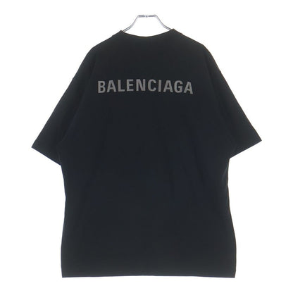 Balenciaga Medium Fit Tee Double Sided Logo Print Crew Neck Short Sleeve — view 2
