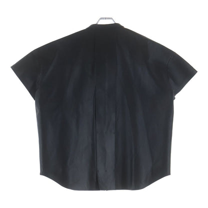 Louis Vuitton Front Button Leather Short Sleeve Shirt Black WB — view 2