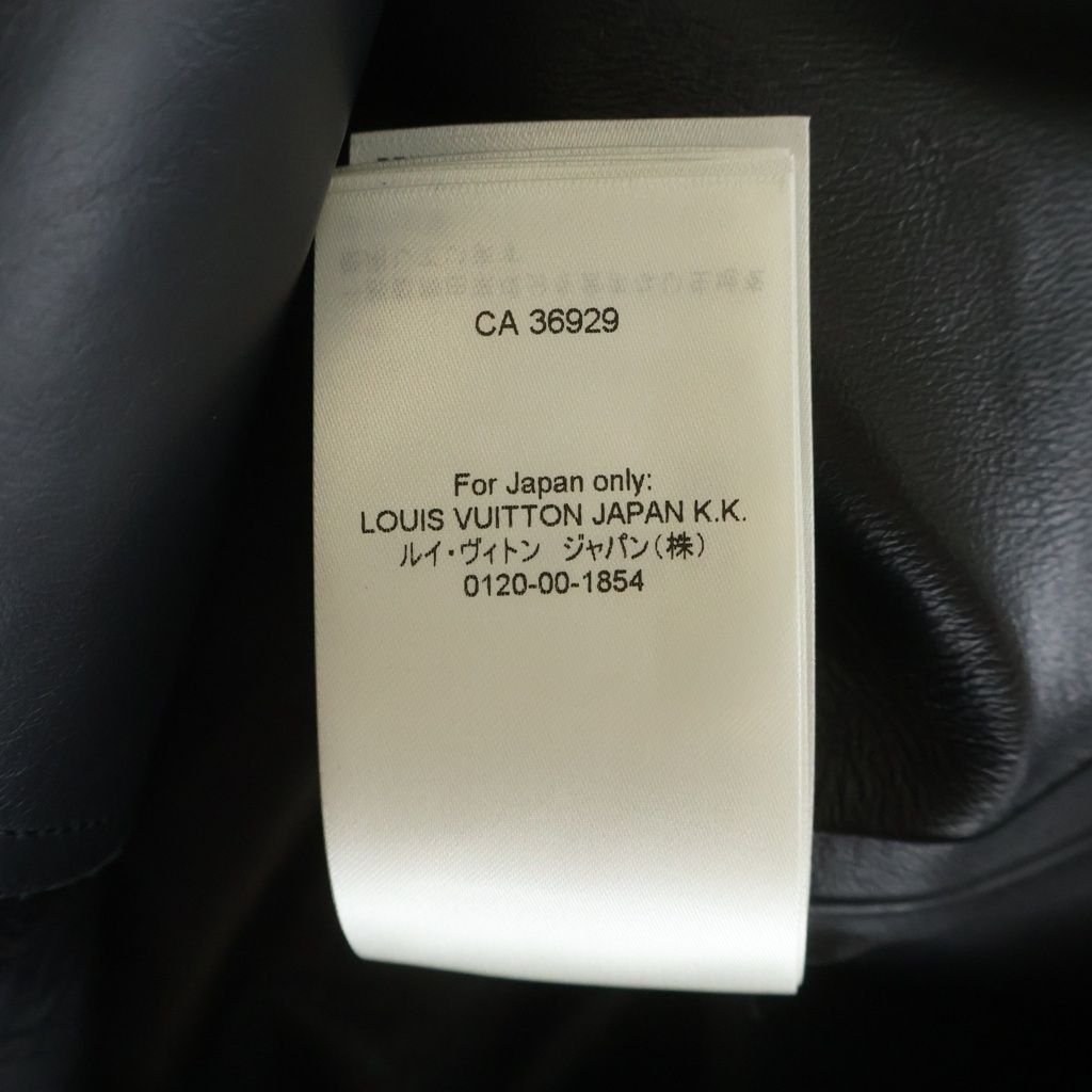 Louis Vuitton Front Button Leather Short Sleeve Shirt Black WB — view 8