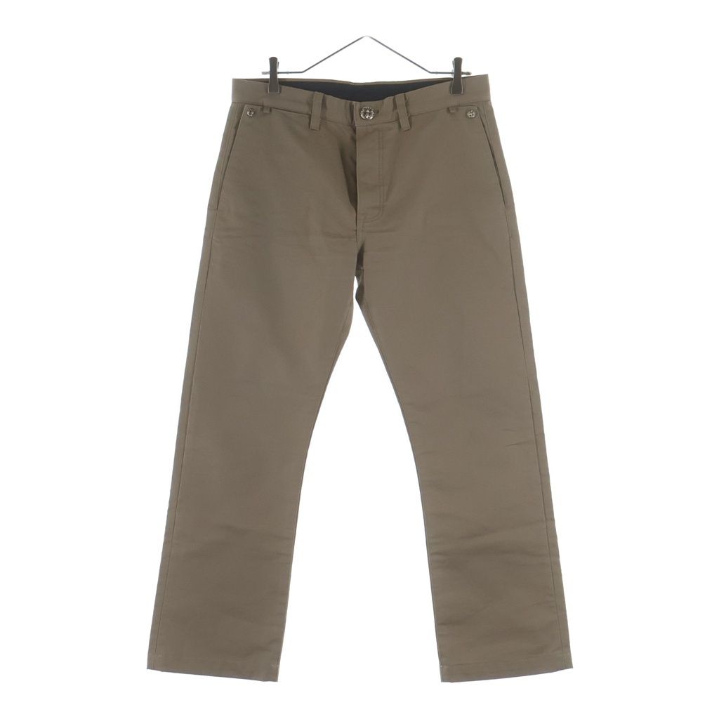Chrome Hearts Chinos Leather Switch Button Fly Chinowork Pants Beige