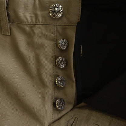 Chrome Hearts Chinos Leather Switch Button Fly Chinowork Pants Beige — view 5