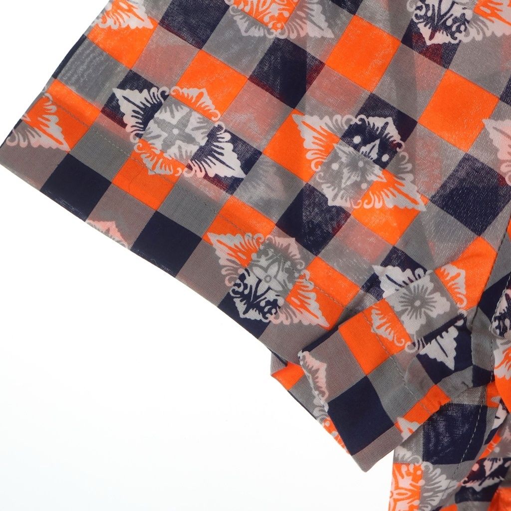 Louis Vuitton All Over Pattern Cotton Short Sleeve Shirt Orange Gray — view 5
