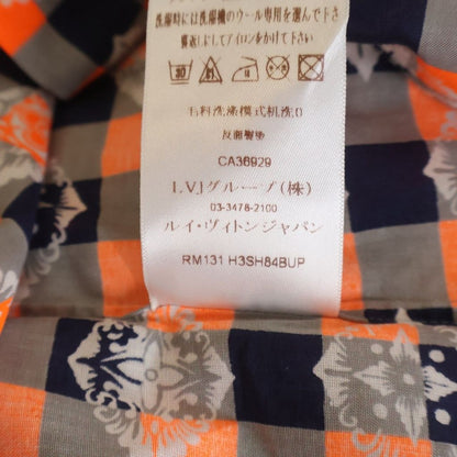 Louis Vuitton All Over Pattern Cotton Short Sleeve Shirt Orange Gray — view 8