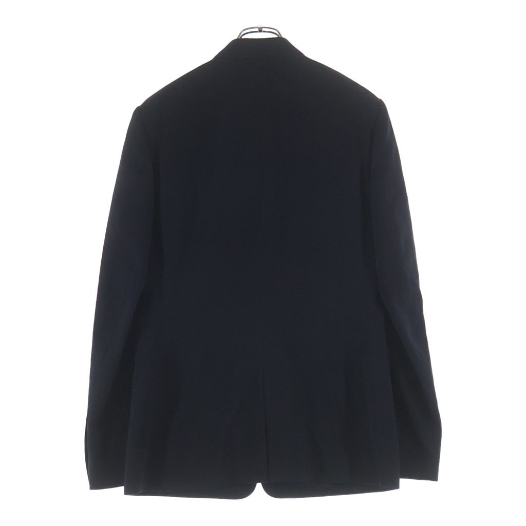 Dior White Rose Embroidery Wool Single Teal Jacket Navy — view 2