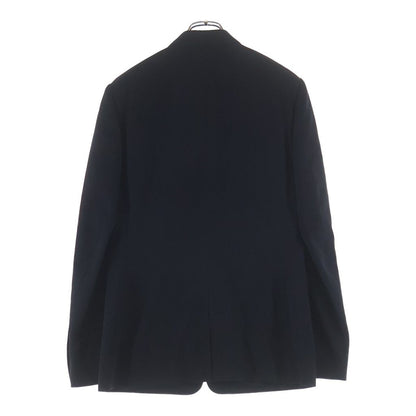 Dior White Rose Embroidery Wool Single Teal Jacket Navy — view 2
