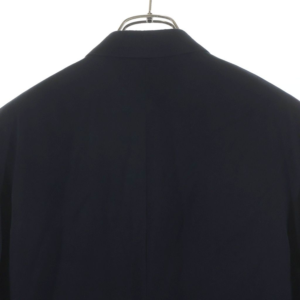 Dior White Rose Embroidery Wool Single Teal Jacket Navy — view 4
