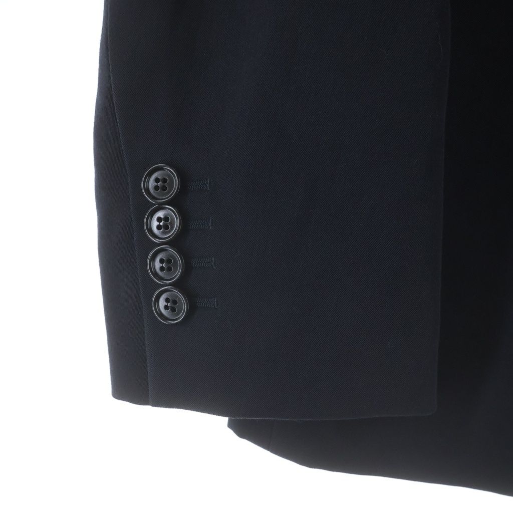 Dior White Rose Embroidery Wool Single Teal Jacket Navy — view 6