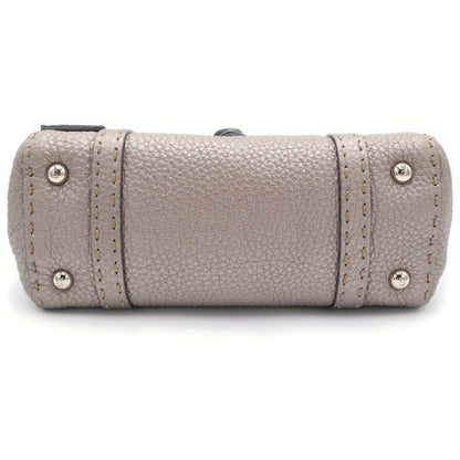 Fendi Selleria Minilinda Handbag Gray Ju Silver Leather — view 4