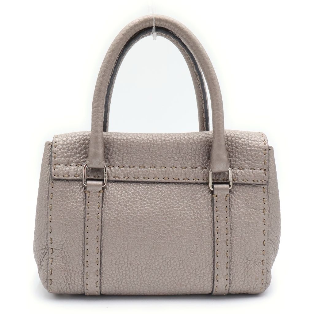 Fendi Selleria Minilinda Handbag Gray Ju Silver Leather — view 2