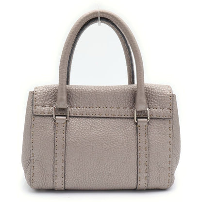 Fendi Selleria Minilinda Handbag Gray Ju Silver Leather — view 2