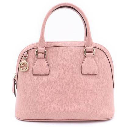 Gucci Interlocking 2-Way Shoulder Handbag Pink Leather Gold
