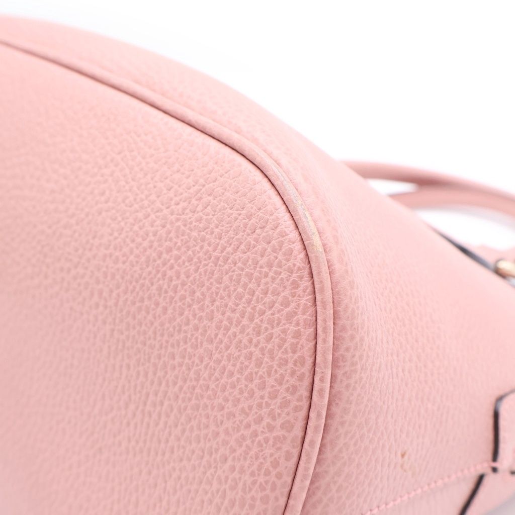 Gucci Interlocking 2-Way Shoulder Handbag Pink Leather Gold — view 6