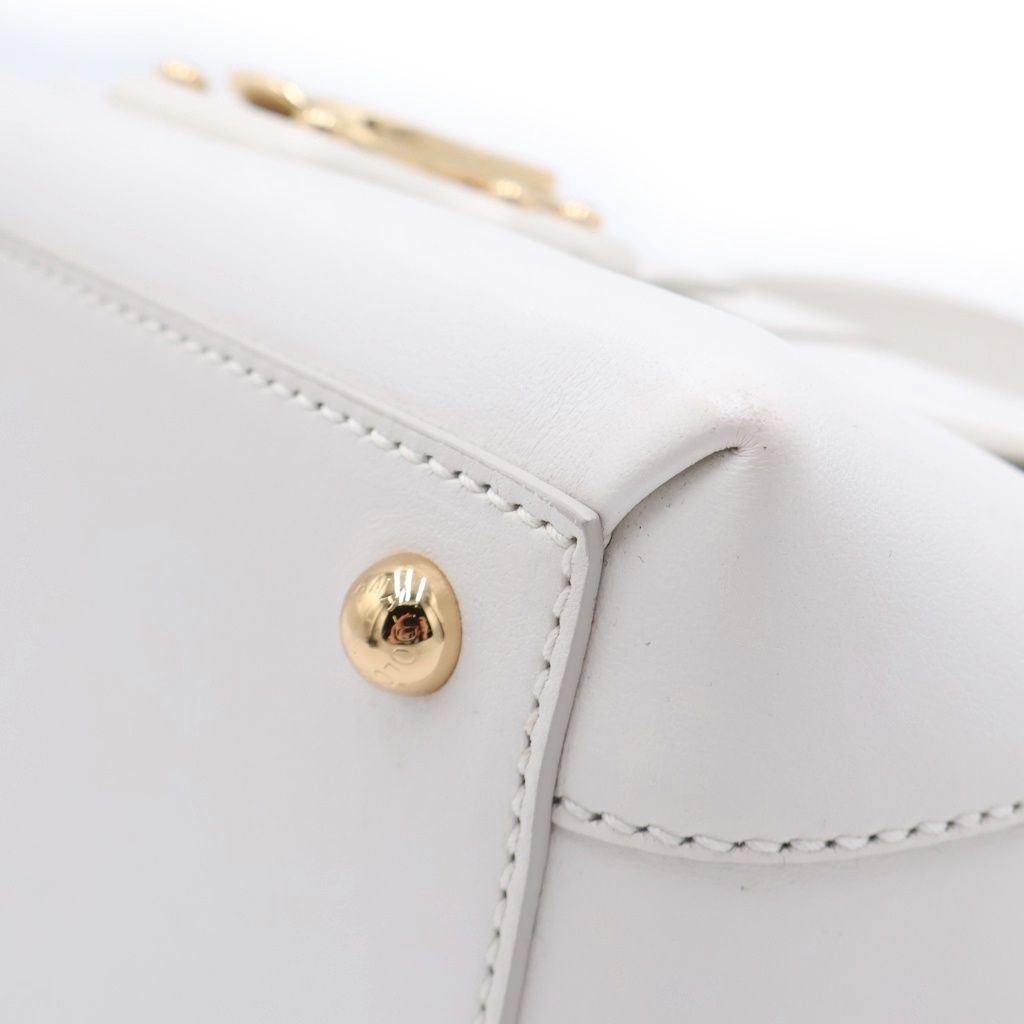 Dolce & Gabbana Lucia 2-Way Shoulder Bag White Leather Gold — view 6