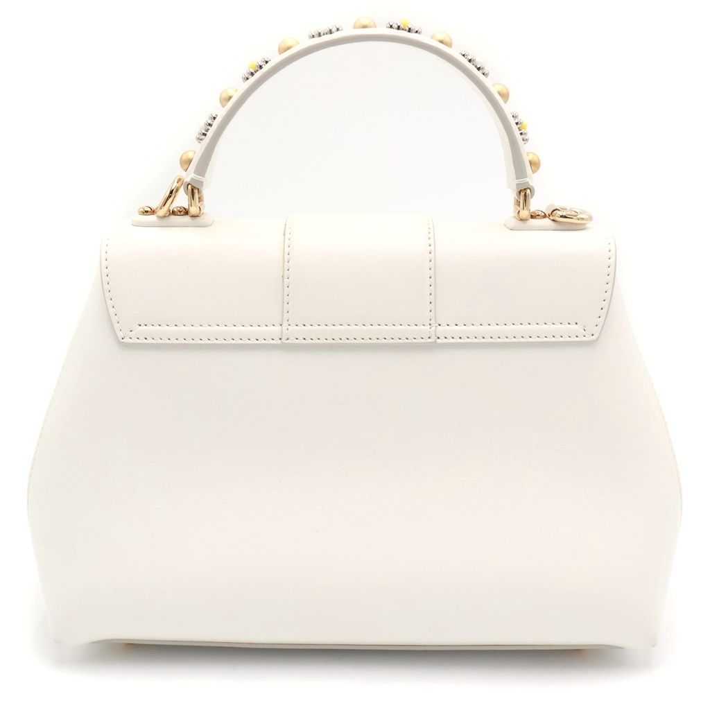 Dolce & Gabbana Lucia 2-Way Shoulder Bag White Leather Gold — view 2