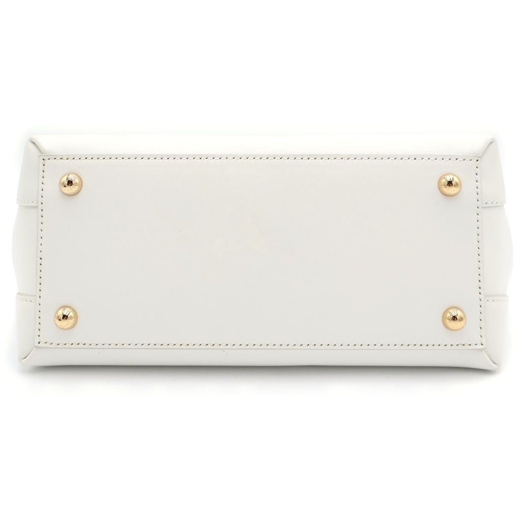 Dolce & Gabbana Lucia 2-Way Shoulder Bag White Leather Gold — view 4